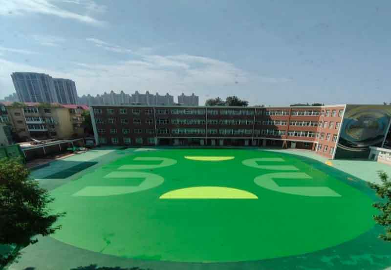 河北石家庄桥西区小学沥青改色高端面漆1600平