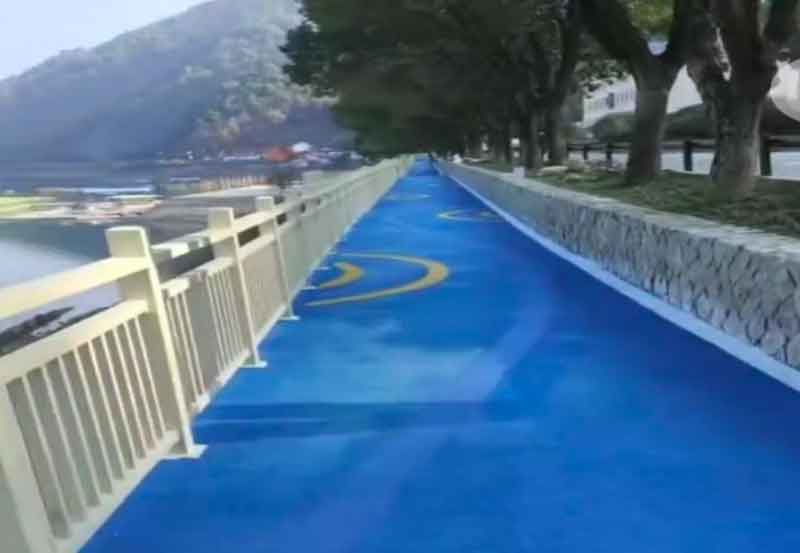 浙江千岛湖石林镇游步道，透水混凝土2000平